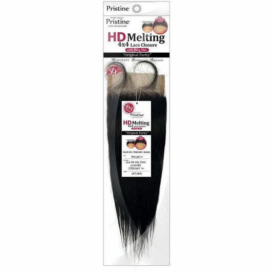 Mane Concept Pristine 4x4 HD Melting Straight Closure 100% Human Hair