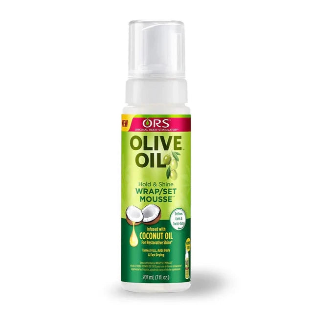 ORS Olive Oil Hold & Shine Wrap Set Mousse 7oz