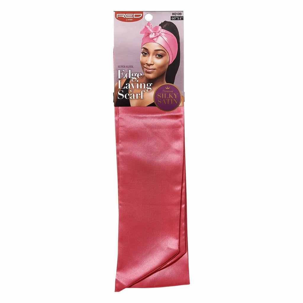 Red By Kiss Silky Satin Edge Laying Scarf (Pink)