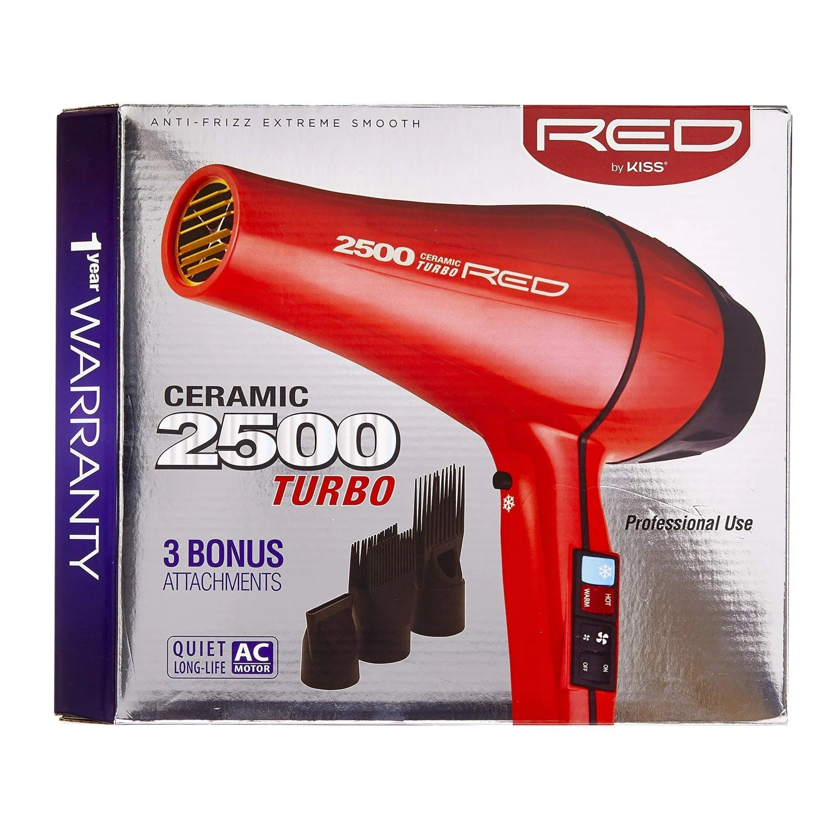 Red By Kiss 2500 Ceramic Turbo Hair Blow Dryer