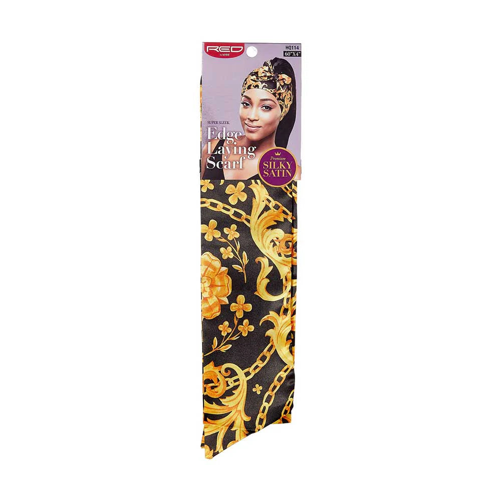 Red By Kiss Silky Satin Edge Laying Scarf (Luxury 3)