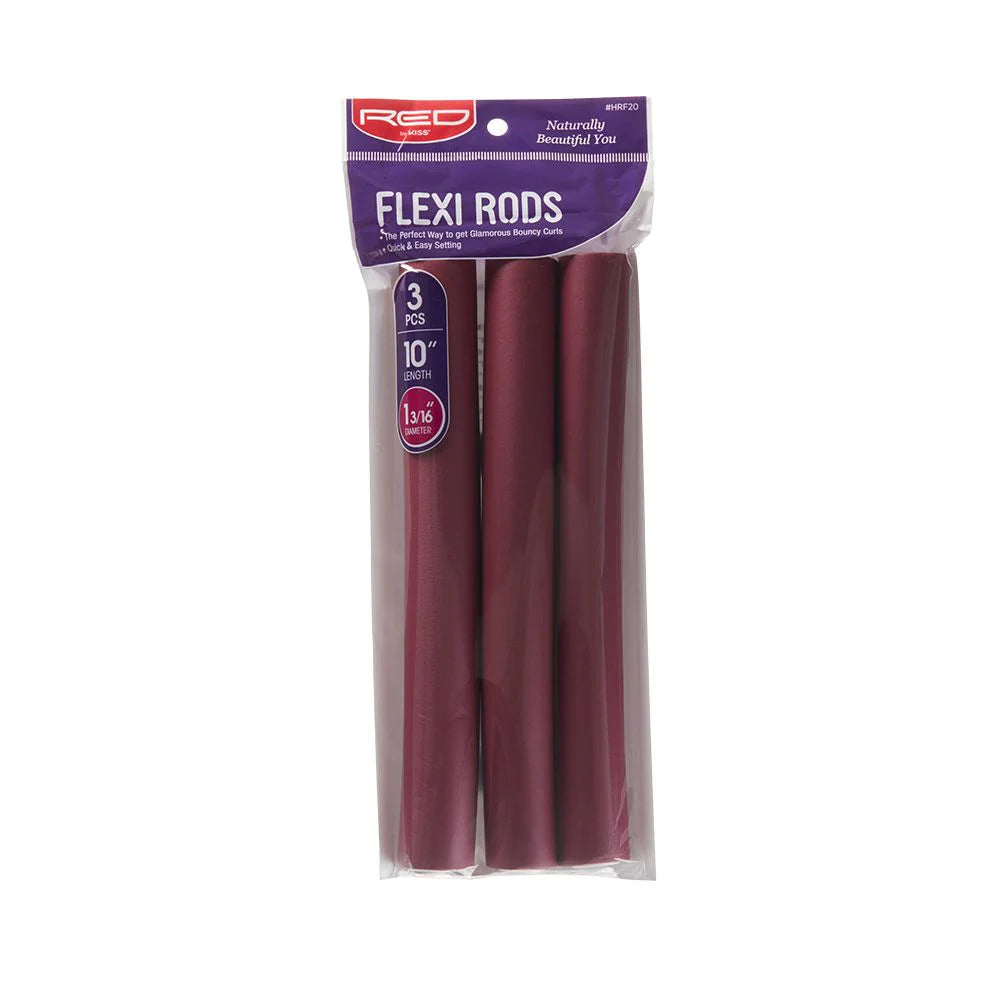 Red By Kiss Flexi Rods 10" Length 1 3/16" Diameter (3pcs)