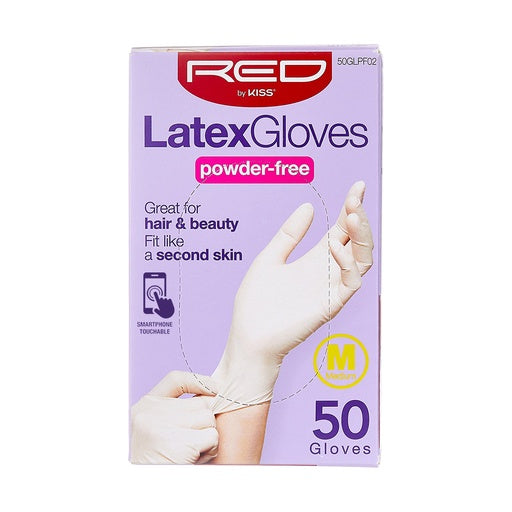 Red By Kiss Powder-Free Latex Gloves (50pcs)
