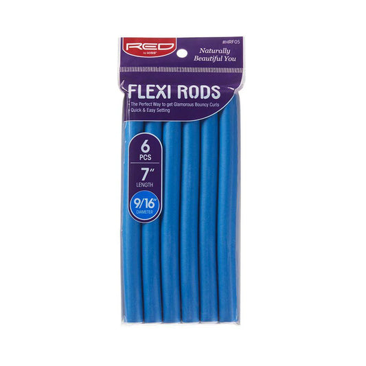 Red By Kiss Flexi Rods 7" Length 9/16" Diameter (6pcs)