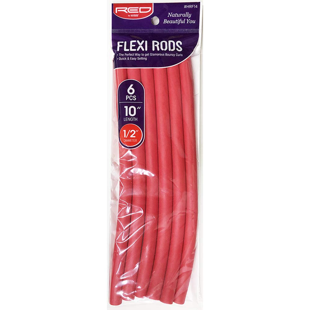 Red By Kiss Flexi Rods 7" Length 1/2" Diameter (12pcs)