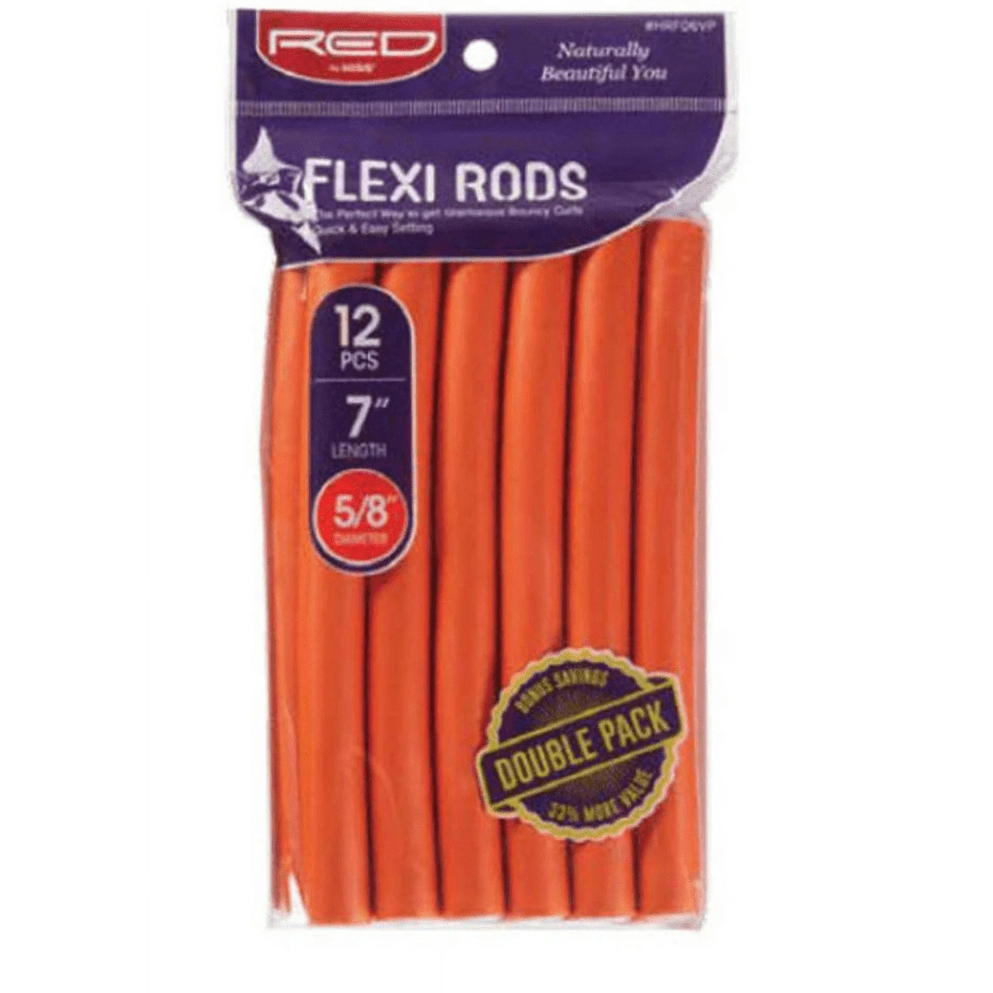 Red By Kiss Flexi Rods 7" Length 5/8" Diameter (12pcs)