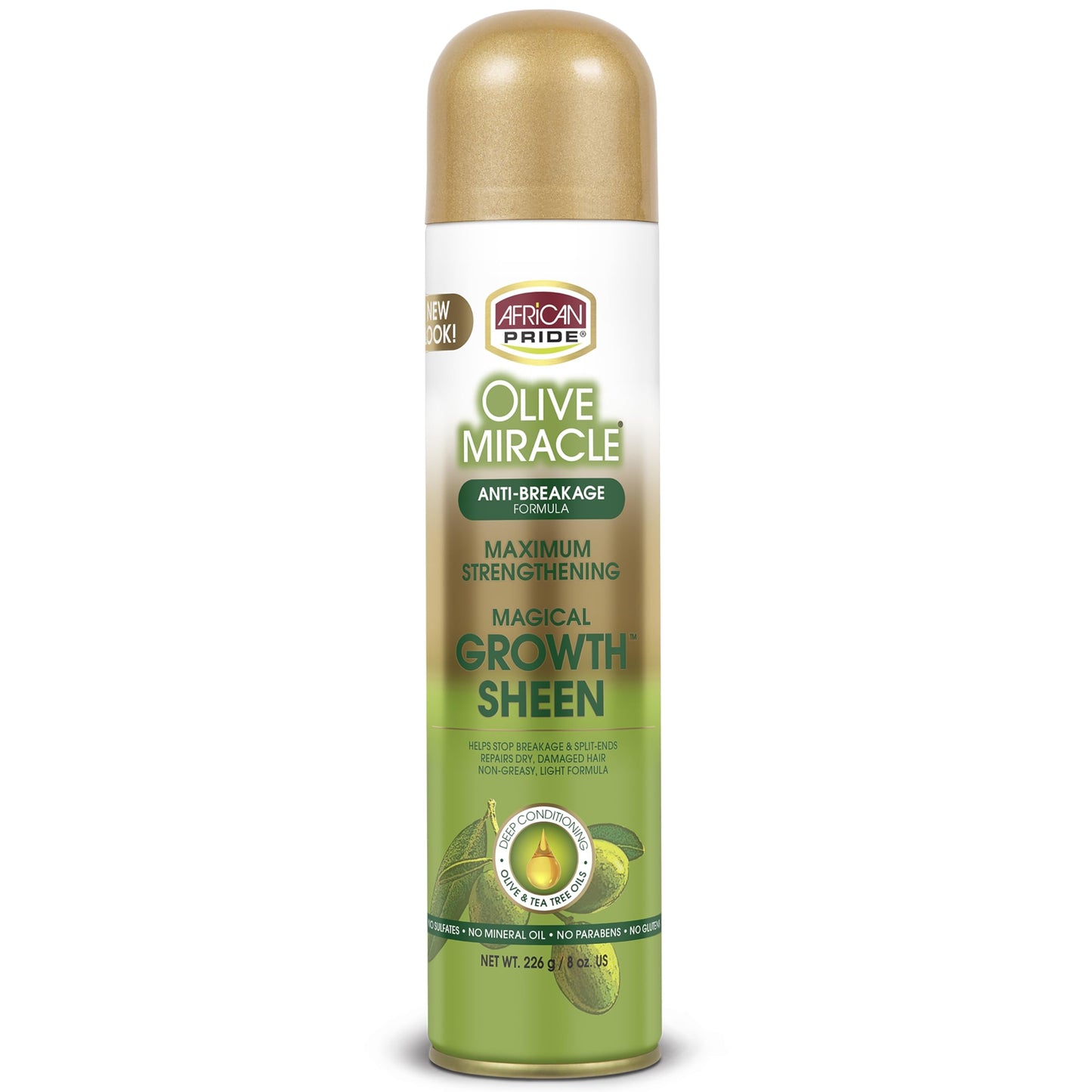 African Pride Olive Miracle Growth Sheen Spray  8oz