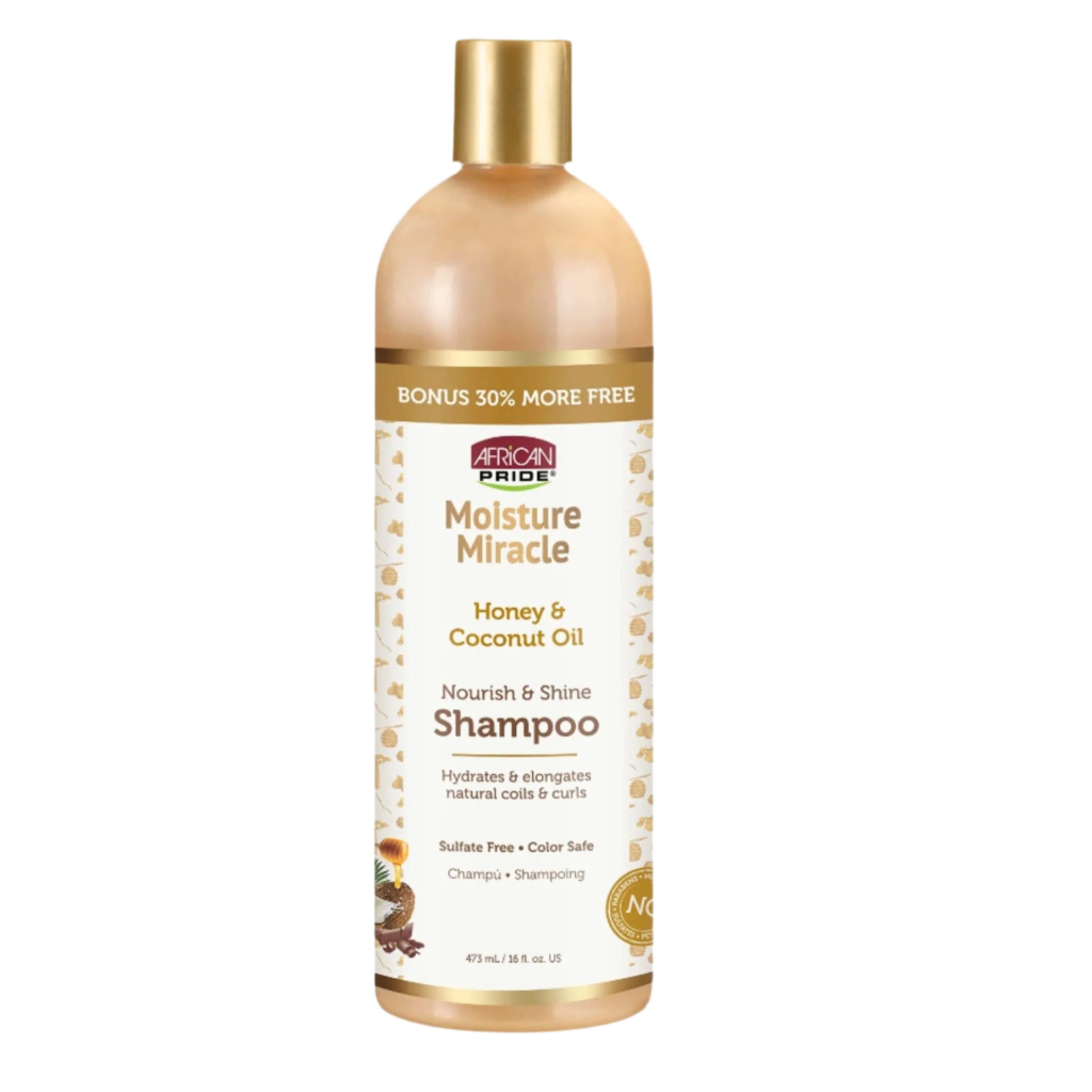 African Pride Moisture Miracle Honey Coconut Oil Shampoo  16oz