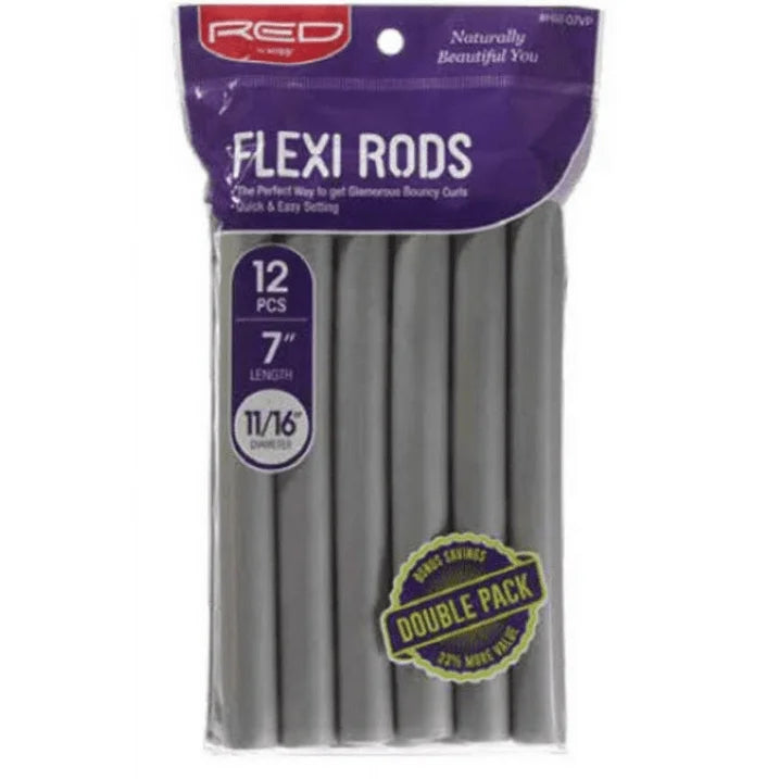 Red By Kiss Flexi Rods 7" Length 11/16" Diameter (12pcs)