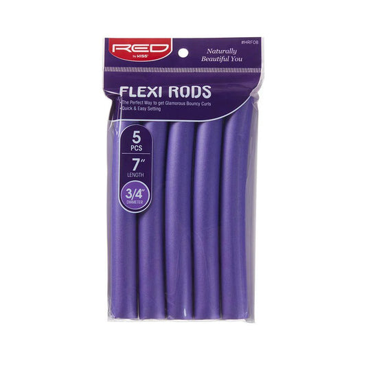 Red By Kiss Flexi Rods 7" Length 3/4" Diameter (5pcs)