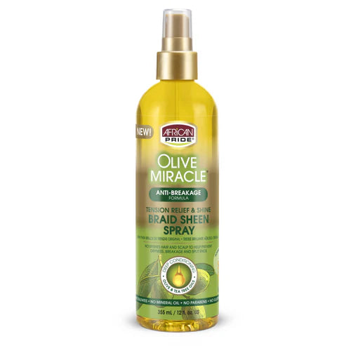 African Pride Olive Miracle Braid Sheen Spray  12oz
