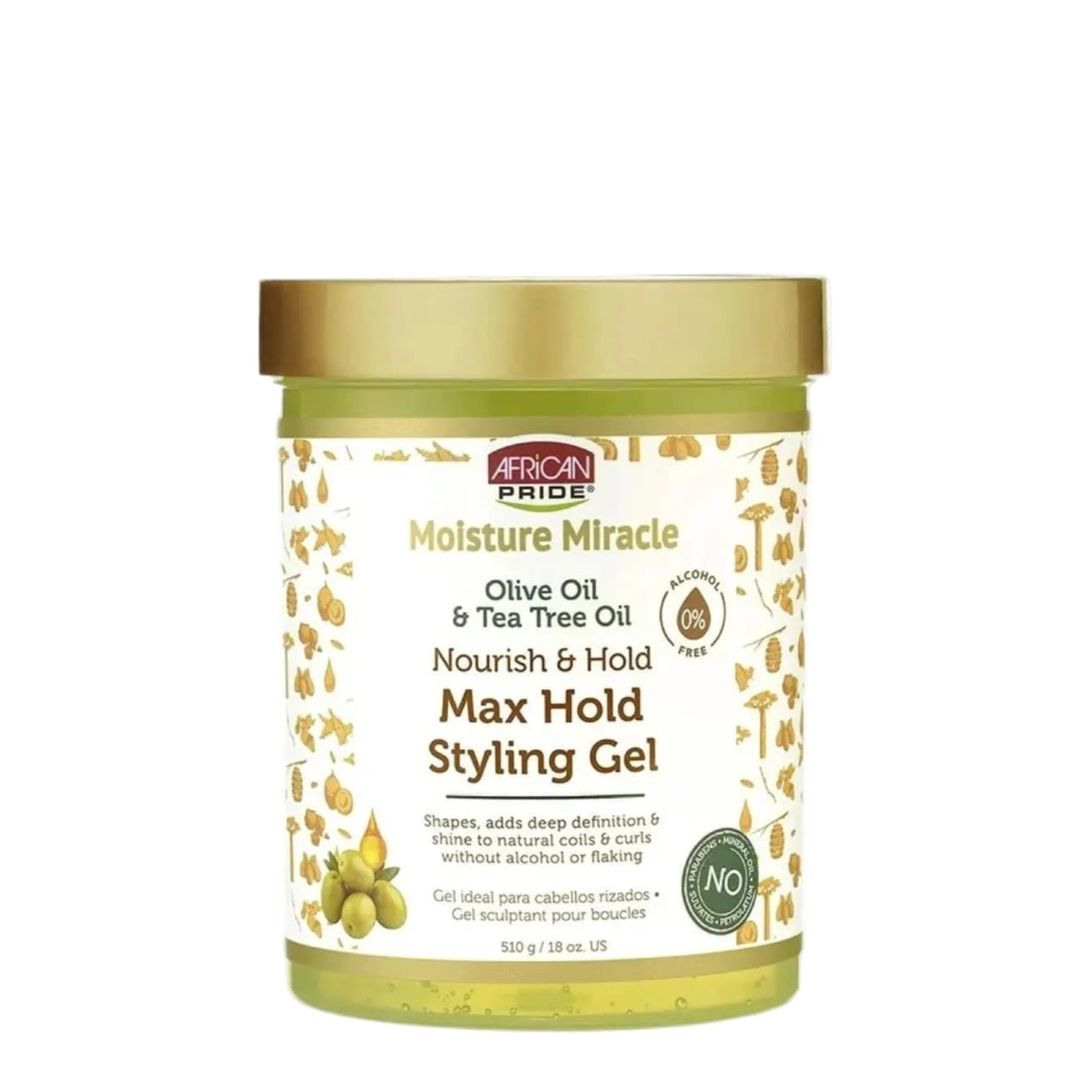 African Pride Moisture Miracle Olive & Tea Tree Styling Gel  18oz