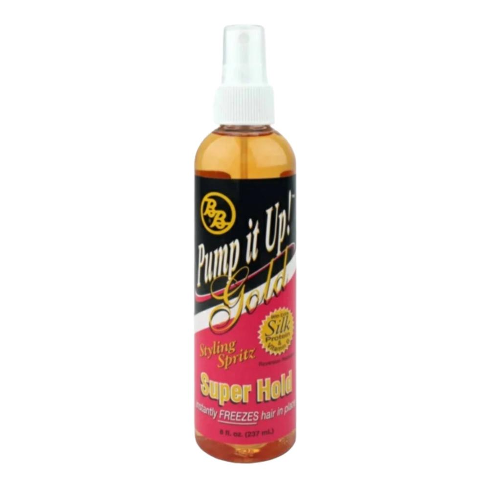 Bronner Brothers BB Pump It Up Styling Spritz Gold Super Hold Gold Spray - 8 oz
