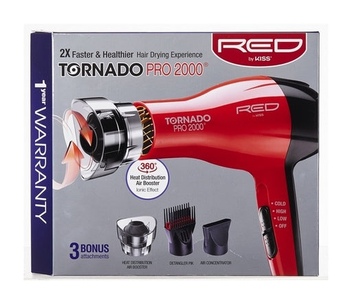 Red By Kiss Tornado Pro 2000 Hair Blow Dryer