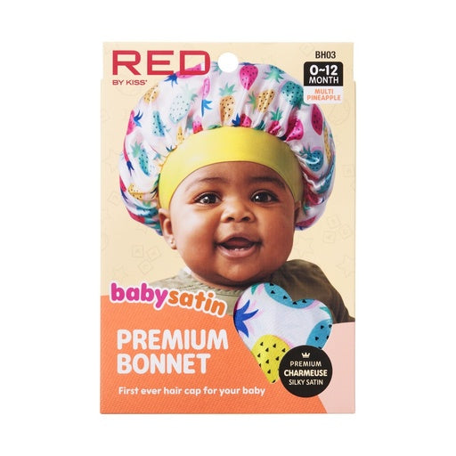 Red By Kiss Baby Satin Bonnet (Multi Pineapple)