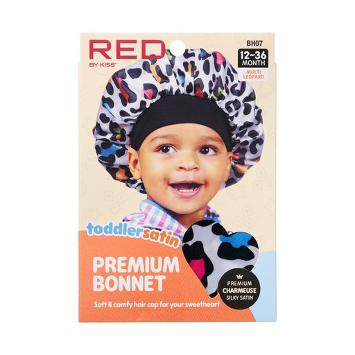 Red By Kiss Toddler Satin Bonnet (Multi Leopard)