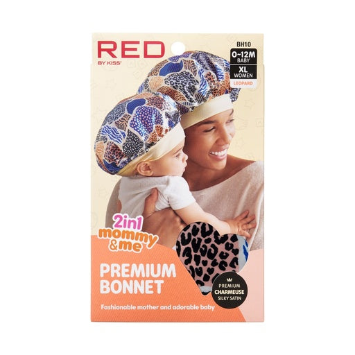 Red By Kiss Mommy & Me Bonnet (Leopard)