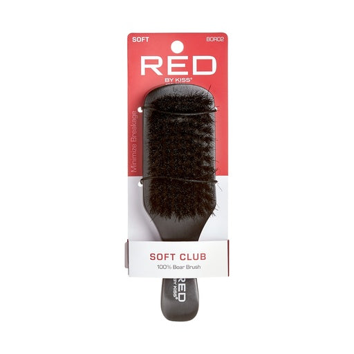 Red By Kiss Professional 100% Boar Soft Club Brush