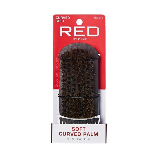 Red By Kiss Professional Soft Curved Palm 100% Boar Brush