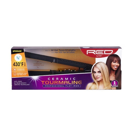 Red By Kiss Ceramic Tourmaline Flat Iron 3/4"