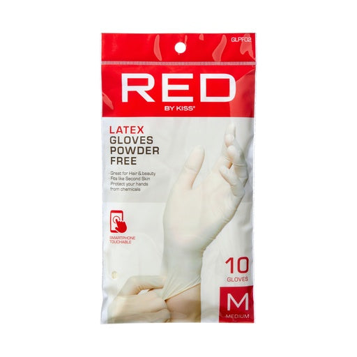 Red By Kiss Powder-Free Latex Gloves (10pcs)