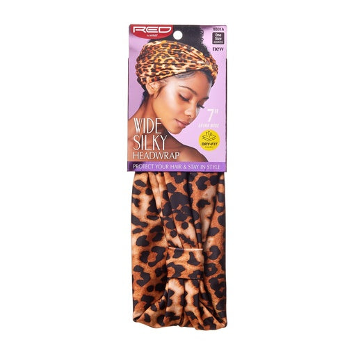 Red By Kiss Wide Silky Headwrap (Leopard)