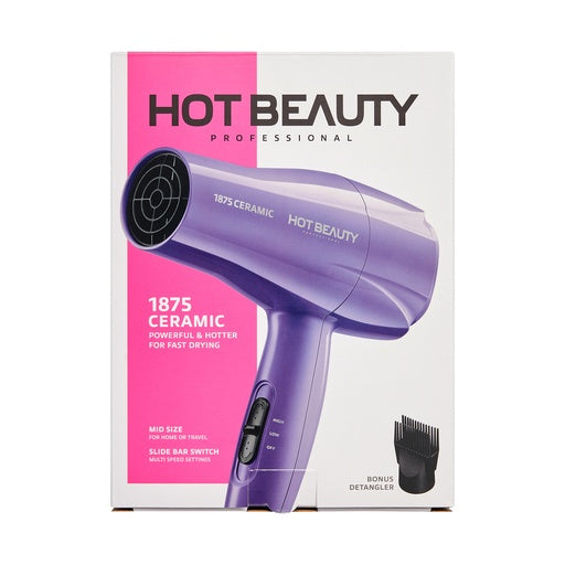 Hot Beauty 1875 Ceramic Styling Dryer (Purple)