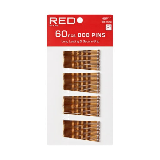 Red By Kiss Bronze Bob Pins 60pcs (2")