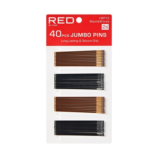 Red By Kiss Bronze & Black Bob Pins 40pcs (2 3/4")