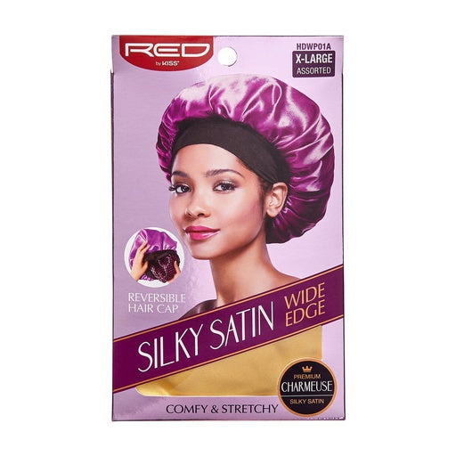 Red By Kiss Reversible Silky Satin Hair Cap X-Large (Assorted)