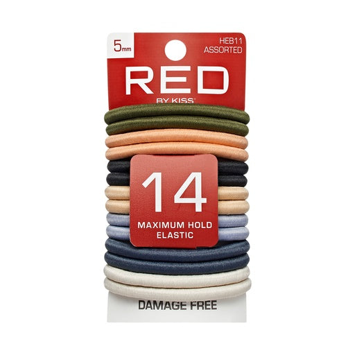 Red By Kiss Elastic Hair Band 5mm (14ct)