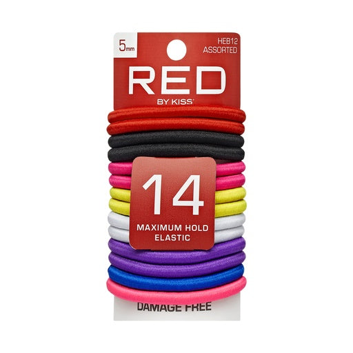 Red By Kiss Elastic Hair Band 5mm (14ct)