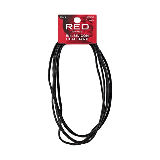Red By Kiss Silicon Headband 10mm 5pcs