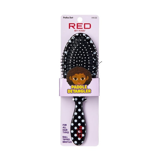 Red By Kiss Designed Paddle Brush (Polka Dots)