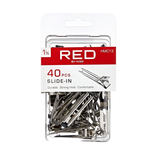 Red By Kiss Slide In Clip 40pcs (1 3/4")