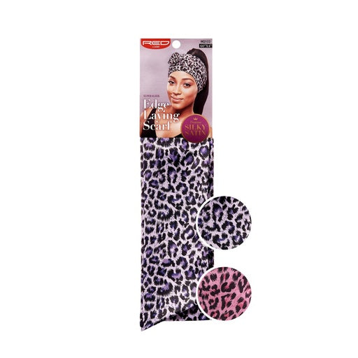 Red By Kiss Silky Satin Edge Laying Scarf (Assorted Pink/Purple Leopard)