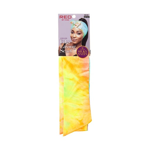 Red By Kiss Silky Satin Edge Laying Scarf (Tie Dye)