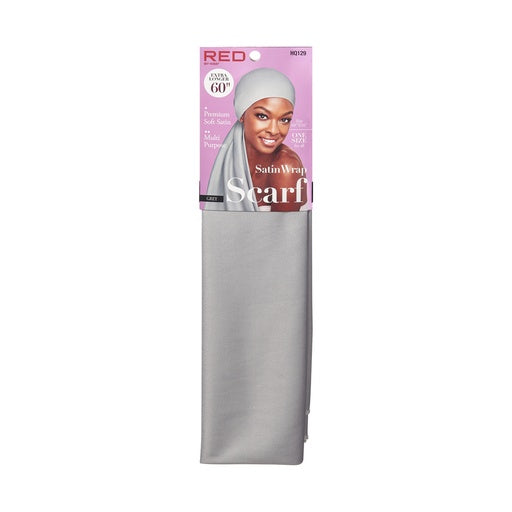 Red By Kiss Satin Wrap Scarf (Grey)