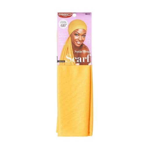 Red By Kiss Satin Wrap Scarf (Yellow)