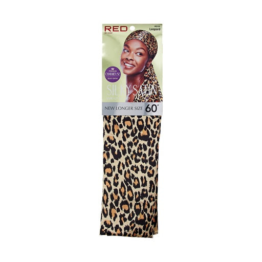 Red By Kiss Silky Satin Wrap Scarf (Leopard)
