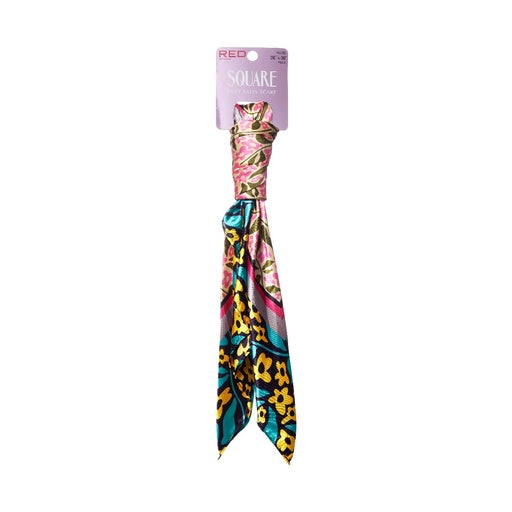 Red By Kiss Silky Satin Square Scarf (Floral)