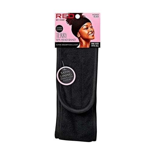 Red By Kiss Plush Spa Headband (Black)