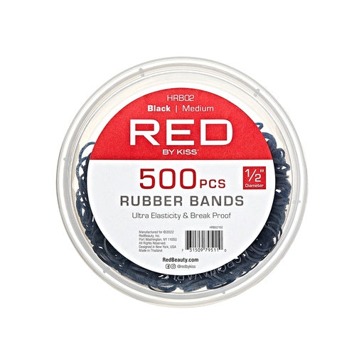 Red By Kiss Rubber Bands Medium (500ct)