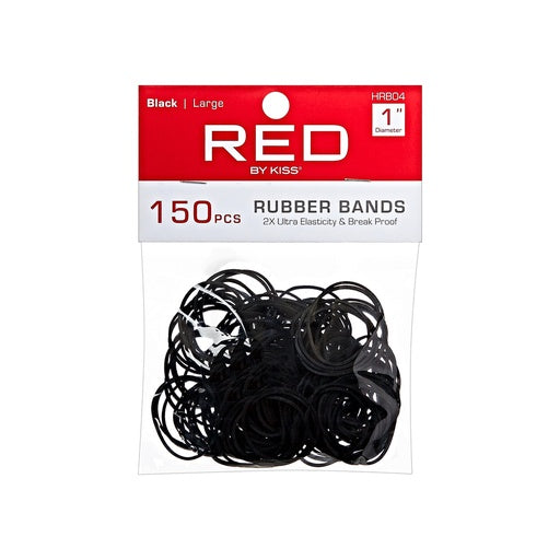 Red By Kiss Rubber Bands Large (150ct)