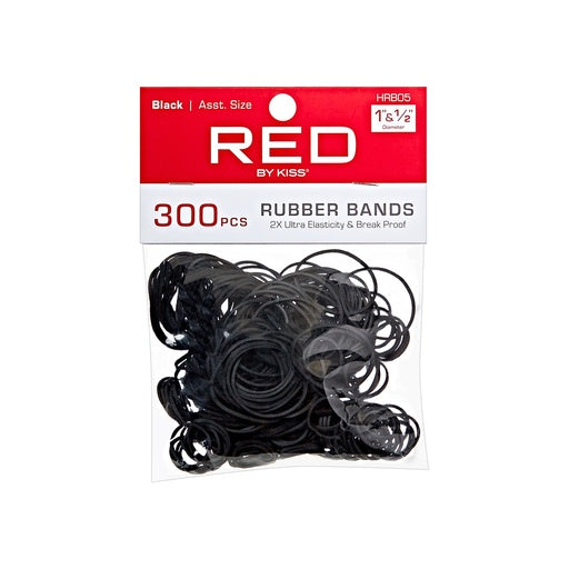 Red By Kiss Rubber Band Assorted Size (300ct)
