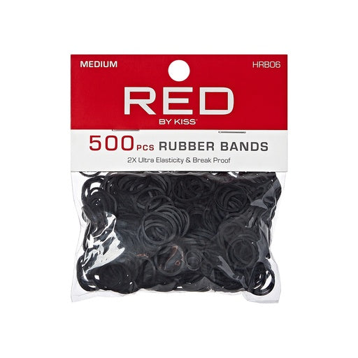 Red By Kiss Rubber Bands Medium (500ct)