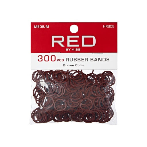 Red By Kiss Brown Rubber Band Medium (300ct)