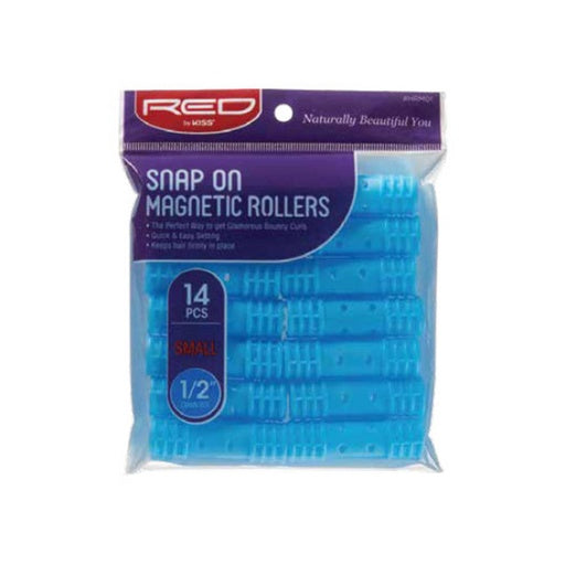 Red By Kiss  Snap On Magnetic Rollers 1/2" Diameter Small (14pcs)