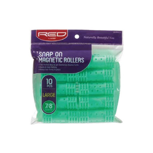 Red By Kiss Snap On Magnetic Rollers 7/8" Diameter Medium (12pcs)
