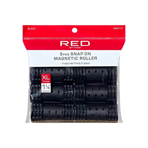 Red By Kiss Snap On Magnetic Roller 1 1/8" Diameter X-Large (8pcs)